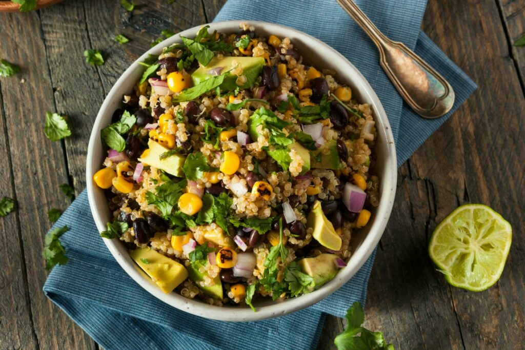 Wholesome Quinoa & Black Bean Salad: Zesty Lime Vinaigrette Delights!